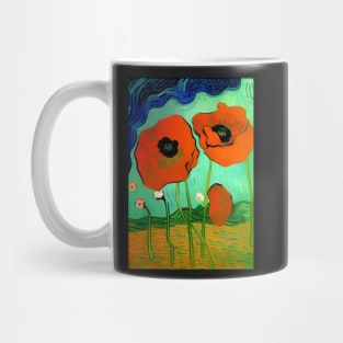 LOVELY RED POPPIES VAN GOGH STYLE Mug